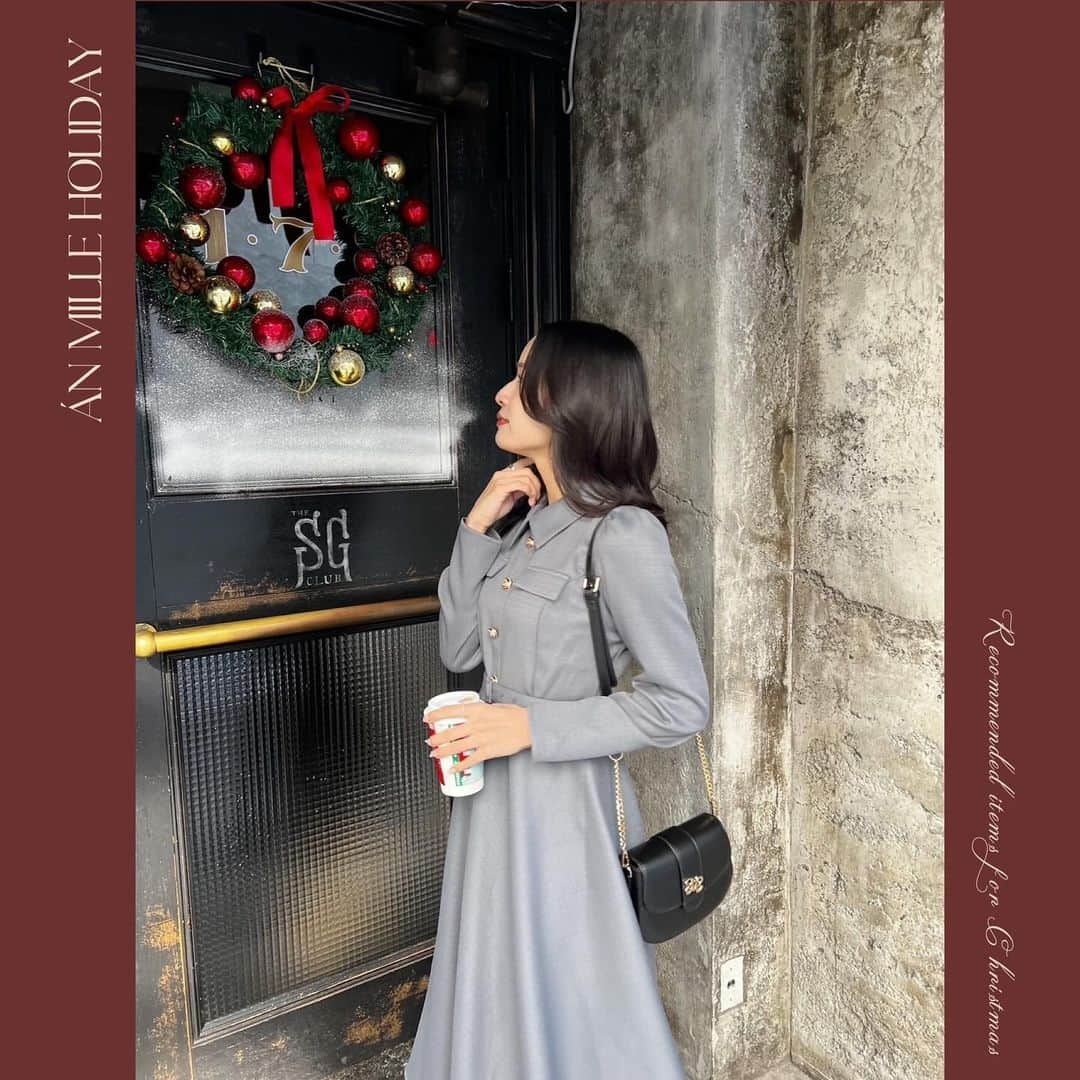 AnMILLEのインスタグラム：「Án MILLE h Holiday collection🎄✨ ㅤㅤㅤㅤㅤㅤㅤㅤㅤㅤㅤㅤㅤ #レディフレアミディOP ¥11,000 ㅤㅤㅤㅤㅤㅤㅤㅤㅤㅤㅤㅤㅤ #アンミール #anmille」