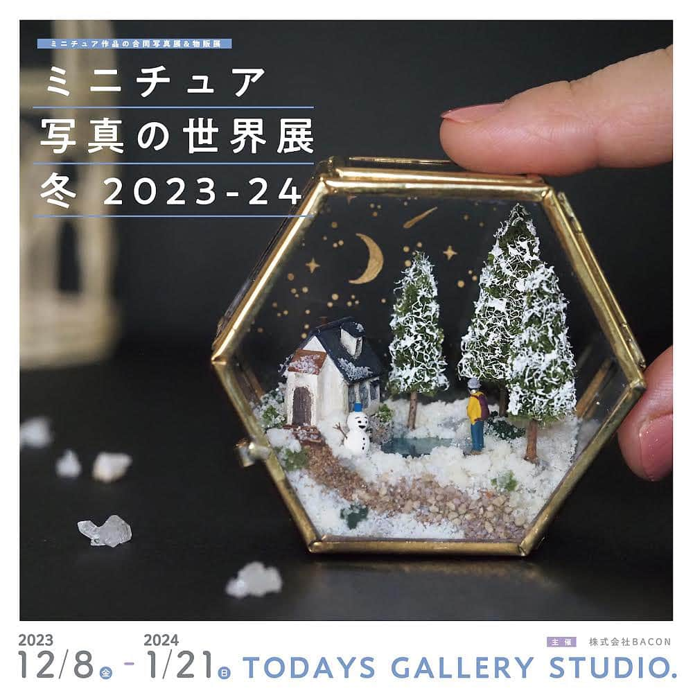 pecoriのインスタグラム：「「ミニチュア写真の世界展 2023」 【開催日時】12月8日(金)~1月21日(日) 【時 間】11:00 ~ 19:00 【会 場】TODAYS GALLERY STUDIO.(東京) 【入  場  料】600円 3歳以下無料 【定  休  日】毎週月曜日  よろしくお願い致します◡̈︎  #ミニチュア写真の世界展」