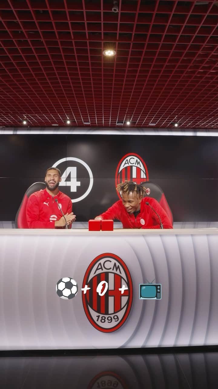 ACミランのインスタグラム：「Sorry @rlc & Samuel Chukwueze 😅 These emoji rebuses are too difficult 🤯」