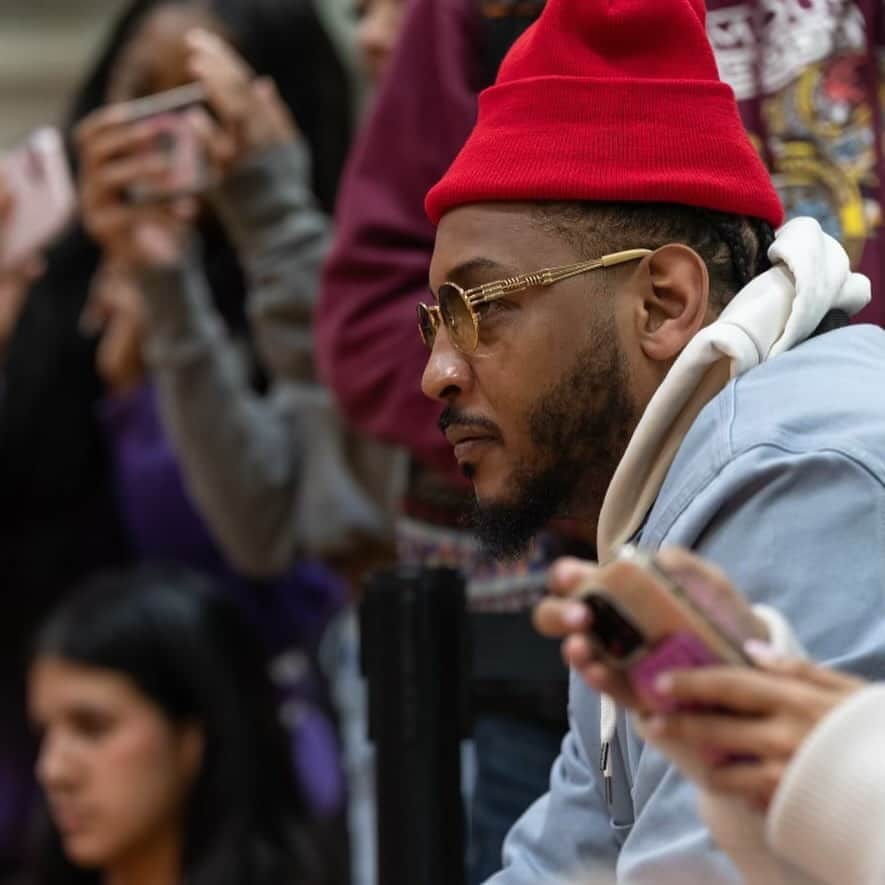 カーメロ・アンソニーのインスタグラム：「Proud 🙏🏾 @kiyananthony  #STAYME7O」