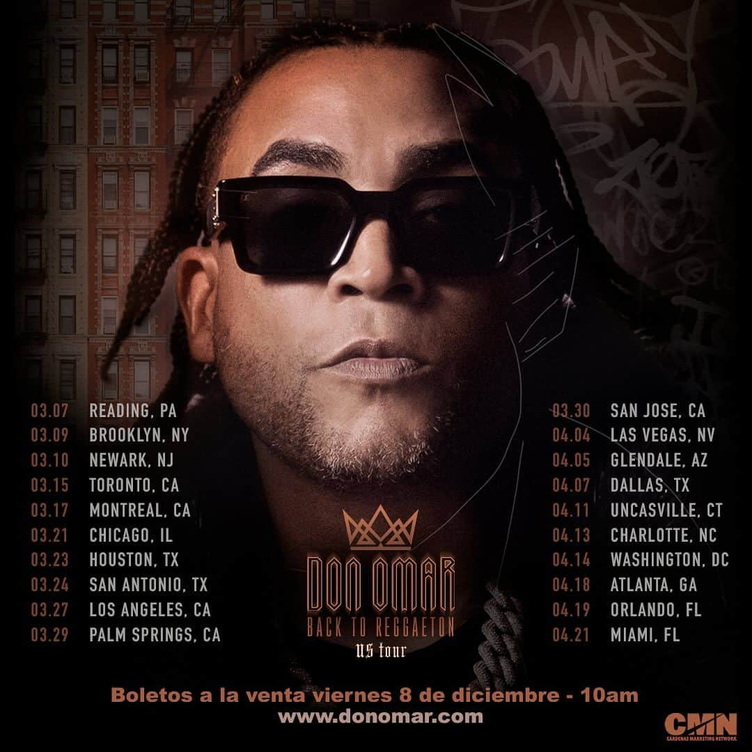 ドン・オマールさんのインスタグラム写真 - (ドン・オマールInstagram)「Don Omar’s #BackToReggaeton US Tour 🦍👑   Pre-venta 🎟️ disponible MAÑANA, 7 de diciembre 10 am ET/7am PT ⏰ con el código: CMNFAN www.donomar.com」12月7日 3時41分 - donomar