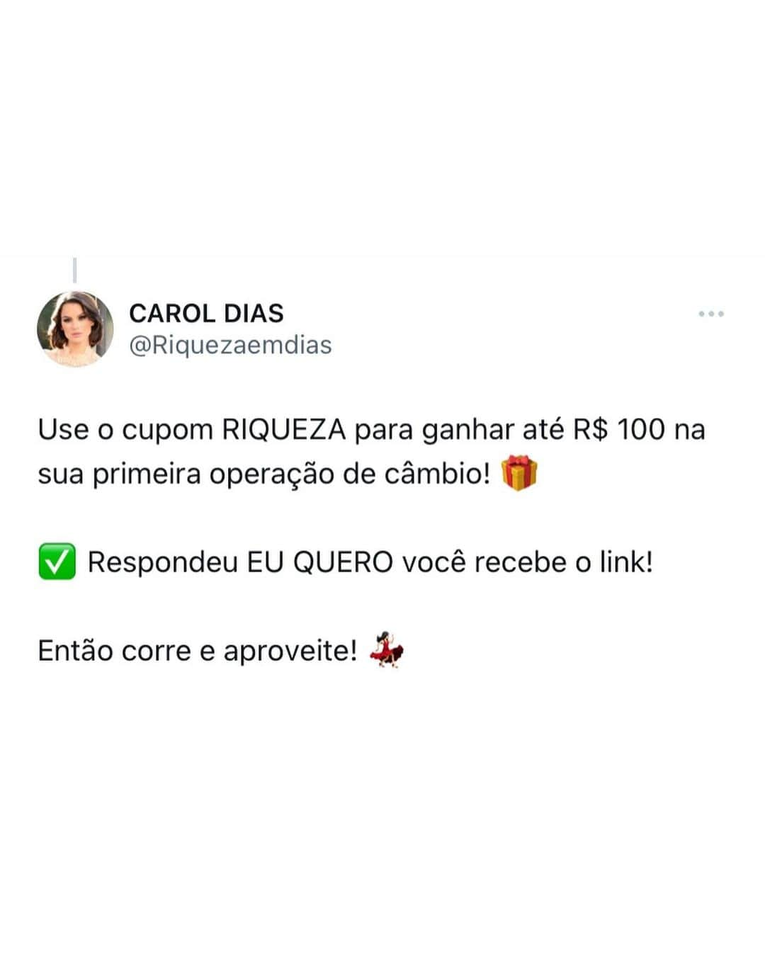 Carol Diasさんのインスタグラム写真 - (Carol DiasInstagram)「QUEM CHEGA ANTES BEBE ÁGUA 💧 LIMPA!  . As oportunidades estão na mesa  . ✍️ Comente EU QUERO que te mando o passo a passo para investir nos EUA sem taxa de abertura e manutenção + CORRETAGENS ZERO  . Fonte: Valor econômico」12月7日 5時50分 - caroldias