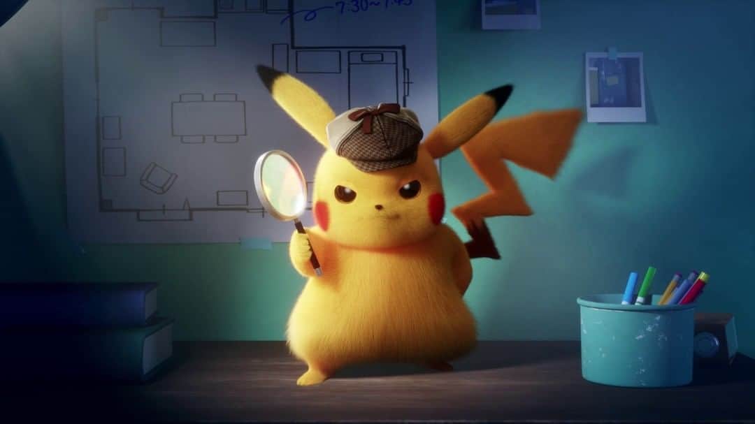 Pokémonのインスタグラム：「Missing flan? No problem—Detective Pikachu is on the case! 🔎⚡  Tune in this holiday season to help Detective Pikachu uncover this mystery in Detective Pikachu and the Mystery of the Missing Flan. Plus, stop by the link in our bio to stream more exciting Pokémon animation now!」