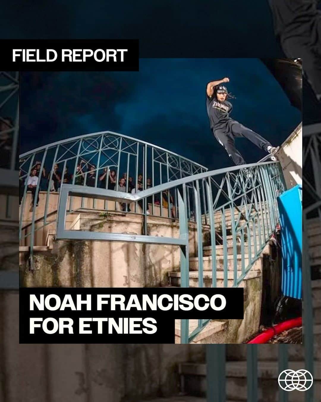 The Berricsのインスタグラム：「Field Report:   @noahsk8francisco, the 17-year-old ripper reigning from Paris, has been putting in work for @etniesskateboarding 💪 From handling hectic handrails, taking on massive stair sets with an absolutely magnetic heelflip, and the ability to take high impact like it’s nothing, Francisco makes a splash in his latest clips for the brand.  Hit the link in bio to watch @noahsk8francisco ‘s Welcome to the @etniesskateboarding Team edit now showing on TheBerrics.com #skateboardingisfun #berrics   🎥: @kevinparrott jackthomspon @mat2pac @yennizz_yk」