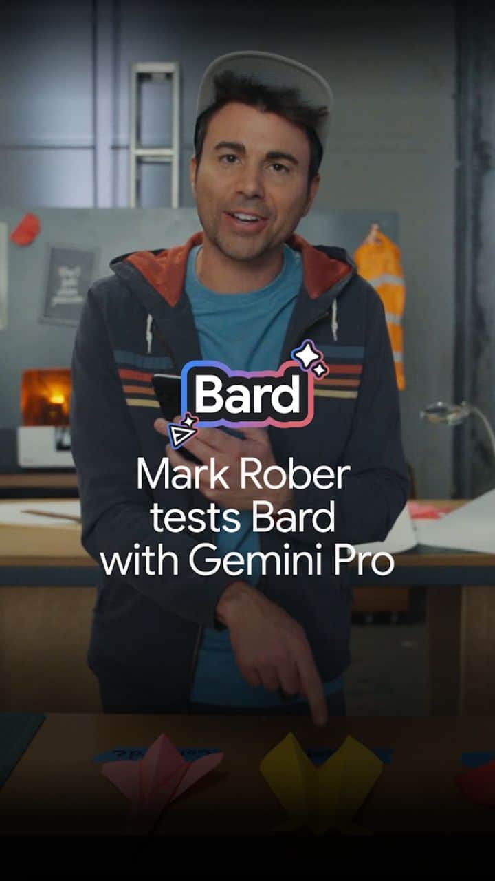 Googleのインスタグラム：「@MarkRober takes Bard with Gemini Pro for a test flight ✈️ #GeminiAI #Bard」