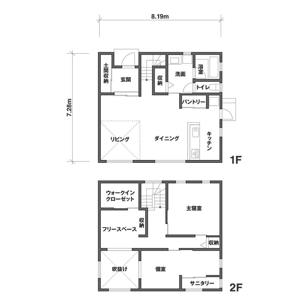 無印良品の家さんのインスタグラム写真 - (無印良品の家Instagram)「【住まいの実例】 ※右上のブックマークのアイコンをタップすると保存できます。  ご住所：神奈川県茅ケ崎市 竣工年月：2022年5月 延床面積：110.13m²  フローリングは壁の色や北欧家具とのバランスを考えてこのマットな質感のある床材を選択しました。一方で北欧好きのご主人とは違って奥さまは畳にソファを置いて隠れ家居酒屋のようなシックな雰囲気が好みです。  「2階のフリースペースはこたつを置いて家族で囲んだり1階のソファを持ってきたりして、私の好きなテイストにアレンジもできそうで、くつろぐ部屋としても楽しみたいですね。多目的で使えるのでこれからもいろいろな過ごし方ができそうでワクワクしています」（奥さま）  子ども部屋を独立させたのもこだわりです。「私自身が一人部屋で好きなものを楽しんで今に活きています。同じように子どもには勉強だけでなく好きなものを見つける器を用意してあげたかった」とご主人は語ってくれました。今は居心地のよさからずっとリビングで過ごしているというお子さんですが、今後は成長に合わせて親子で一緒に考えながら収納や使い方を変えていきたいそうです。  「設計段階ですでに持っている家具のことを話したらデザインや設備の提案をいただきました。『ABCから選んでください』でも『ゼロから作りましょう』でもなく、その中間の進め方は自分たちにちょうどよかったです。ある程度の型の中から提案してもらったり選んだりできるのはすごくいいですね。賃貸だと手狭になっていた北欧家具もここなら広々と置けますし、主人は以前以上にワクワクしながら新しい家具選びを楽しんでいます」（奥さま）  この家で実現したい理想的な暮らしについて、ご夫婦は胸を膨らませながら語ってくれました。  2023.12.5公開住まいの実例『窓から光、空、緑を取り込み、暮らしのある美術館のような家へ』より  詳しくはプロフィールハイライトか、「無印良品の家」HPをご覧ください。  @mujihouse」12月7日 17時00分 - mujihouse