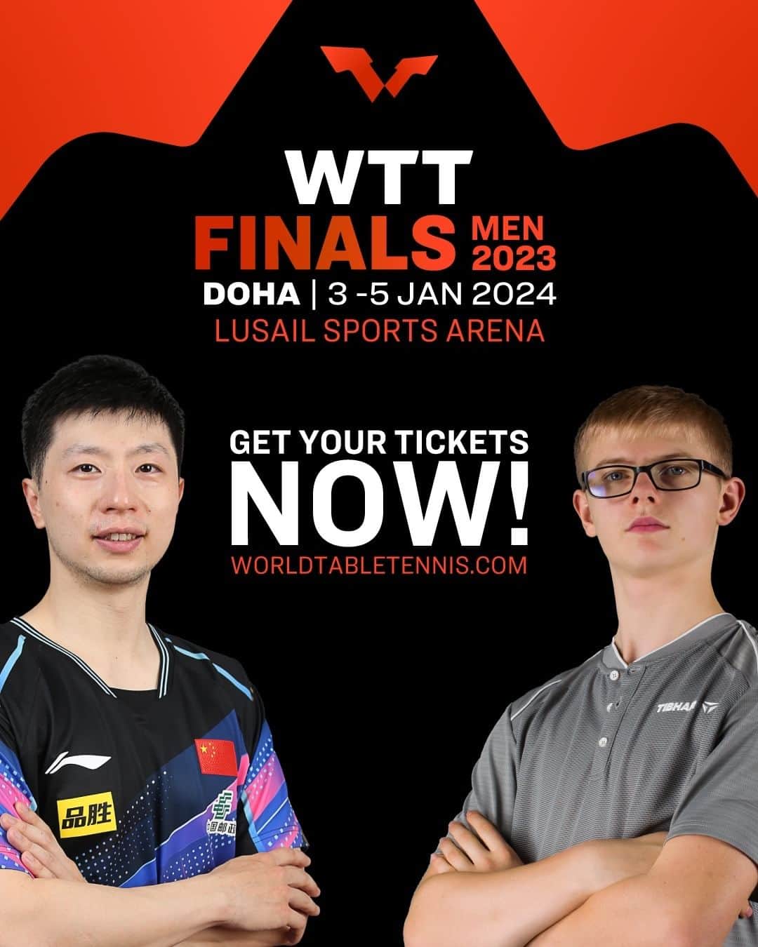 ITTF Worldのインスタグラム：「The time is now - TICKETS ARE ON SALE to watch the Top 16 male athletes compete to grab the final honour of 2023 at #WTTFinals Doha 🇶🇦 👉 link in bio!  Find out what's in store at #WTTDoha 👉 worldtabletennis.com/description?artId=3258」