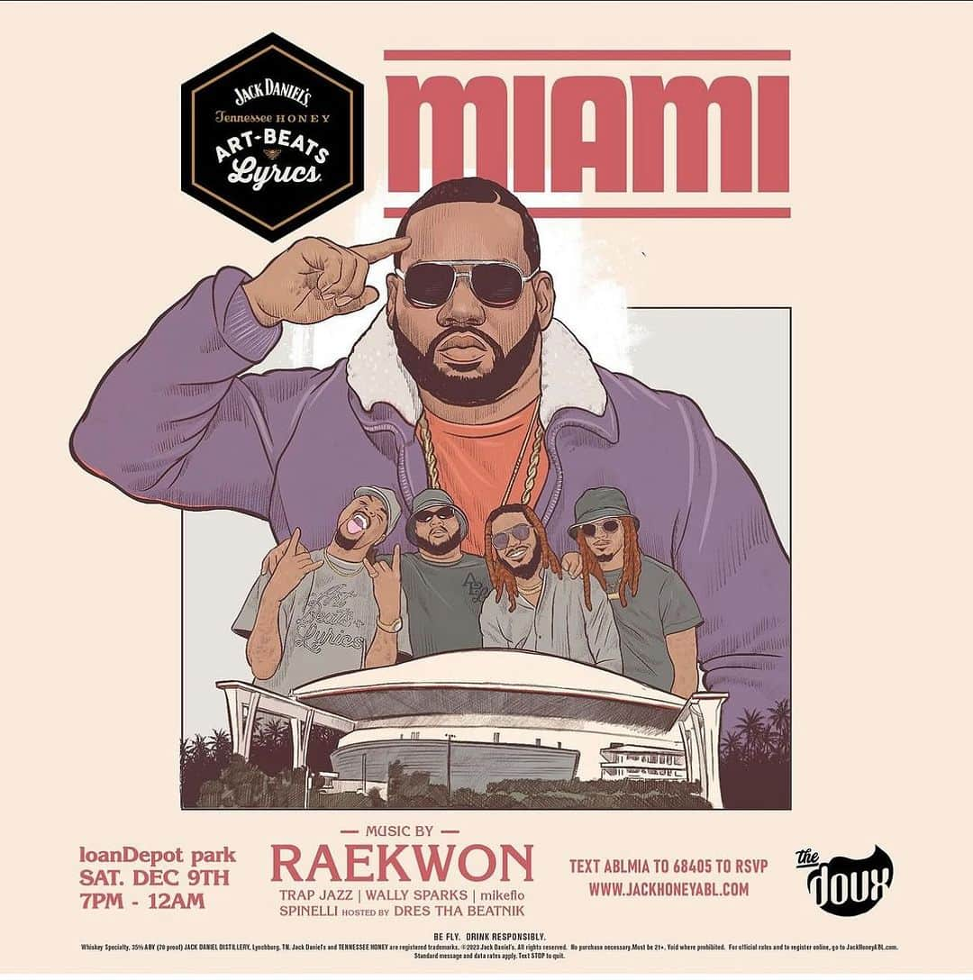 レイクウォンさんのインスタグラム写真 - (レイクウォンInstagram)「ART BASEL 12/9  MIAMI  @artbeatsandlyrics  RSVP NOW !!」12月7日 10時36分 - raekwon