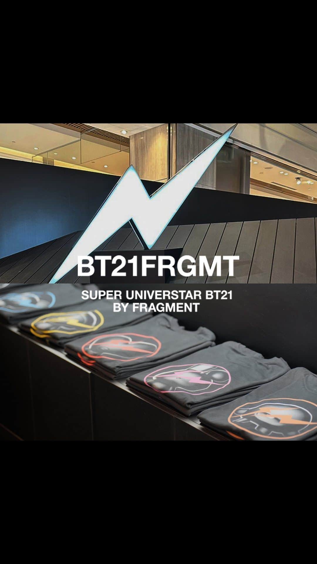 BT21 Stars of tomorrow, UNIVERSTAR!のインスタグラム：「BT21 X FRAGMENT pop-up stores strike worldwide!  Hope y’all have unforgettable buzzt moments⚡️🌐  Don’t miss the last chance to fully enjoy BT21 X FRAGMENT collaboration! 🔗 for more info link in bio  #FRGMT #FRAGMENT #BT21FRGMT #BT21XFRGMT #hiroshifujiwara @bt21_official @fujiwarahiroshi」