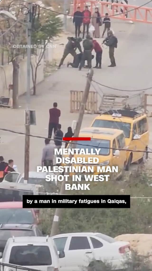 CNNのインスタグラム：「Israel Defense Forces is investigating after soldiers were involved in an encounter in which a man in military fatigues shot a mentally disabled Palestinian man near the occupied West Bank city of Hebron. The man underwent surgery on his leg, according to his brother.」