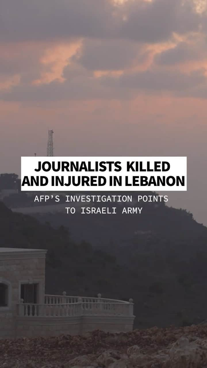 AFP通信のインスタグラム：「An Agence France-Presse investigation into the strike in southern Lebanon on October 13 that killed a Reuters journalist and injured six others, including two from AFP, points to a tank round used only by the Israeli army in this high-tension border region #AFP⁣ ⁣ ➡️ The full investigation can be found through the link in our bio or on: u.afp.com/oct13investigation ⁣ ⁣ #Israel #lebanon #investigation」