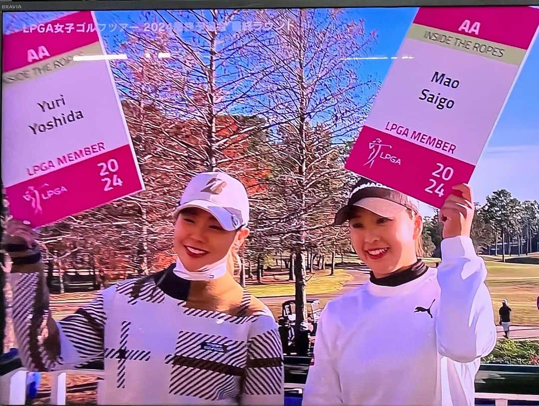 東尾理子さんのインスタグラム写真 - (東尾理子Instagram)「2023シーズンの解説納めでした⛳️  最後は1週間の長丁場になった6ラウンドのQシリーズ  馬場咲希選手は残念ながらツアーカードを手にする事が出来ず💦 けど、大きなゴルフを観せてくれた、これからも楽しみな6日間でした⛳️  通過した西郷真央選手と吉田優利選手は、流石のゴルフ✨  これで来年のアメリカLPGAツアーは日本人9選手になりました💡  2024シーズンも楽しみですね❤️  #ゴルフ #wowowgolf  #lpga  #西郷真央 #吉田優利  #馬場咲希」12月7日 13時05分 - rikohigashio