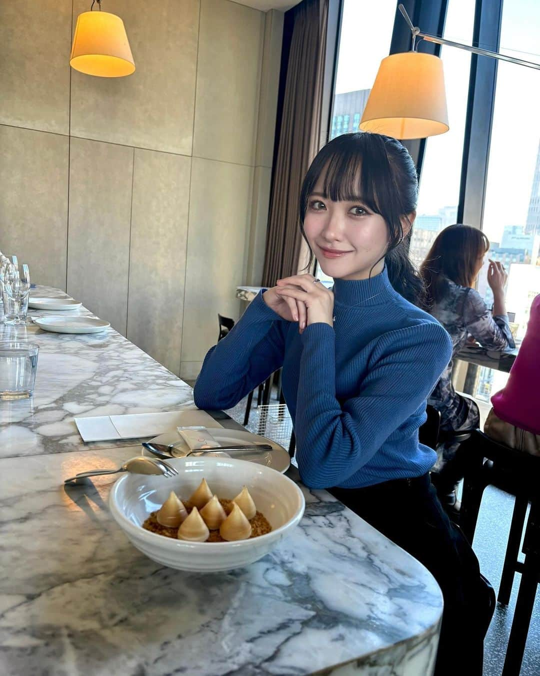 石田千穂のインスタグラム：「． とってもお洒落で美味しかった🥹🤍」