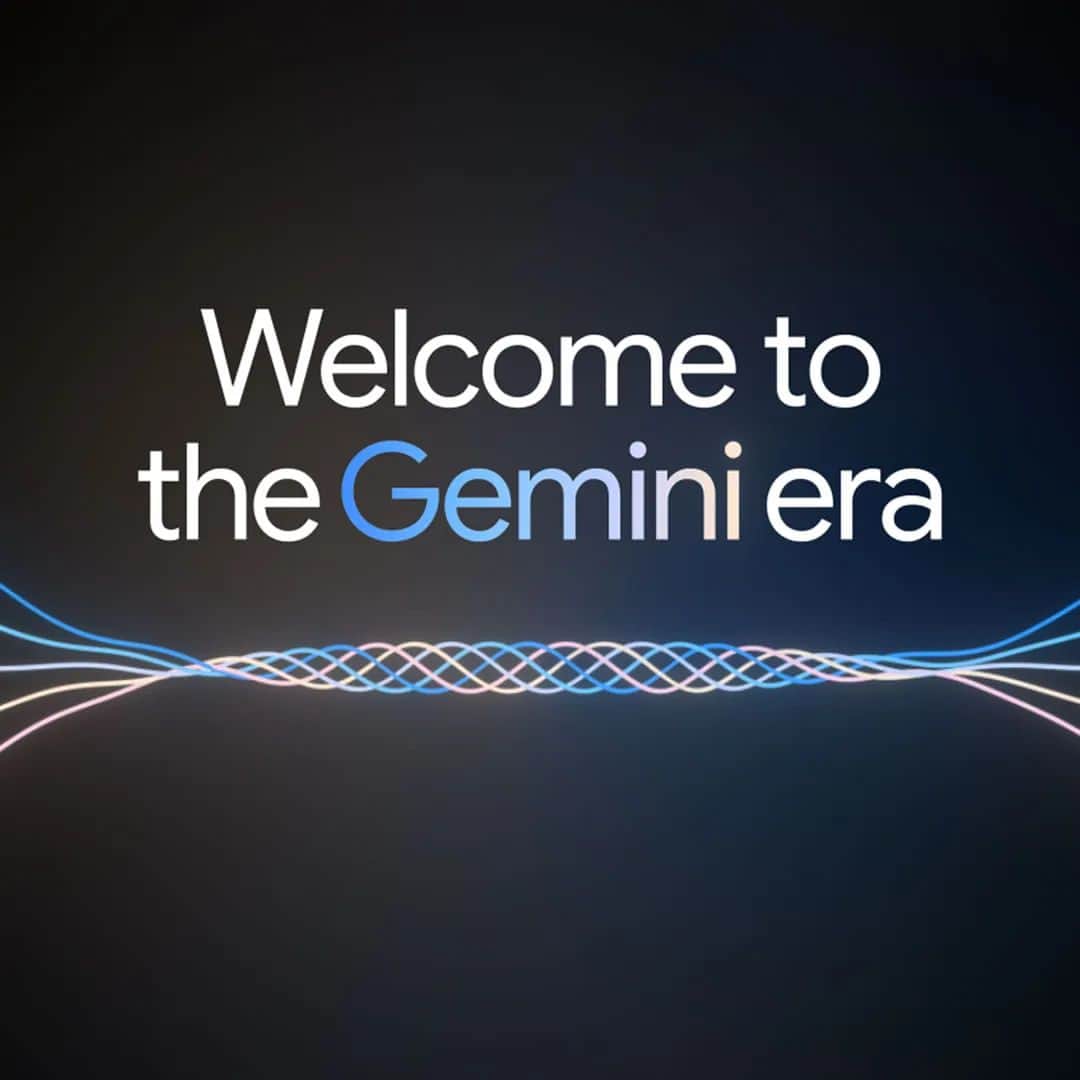 Googleのインスタグラム：「Welcome to the Gemini era. Tap the link in bio for a closer look at Gemini, our most capable model that makes AI more helpful for everyone. #GeminiAI」