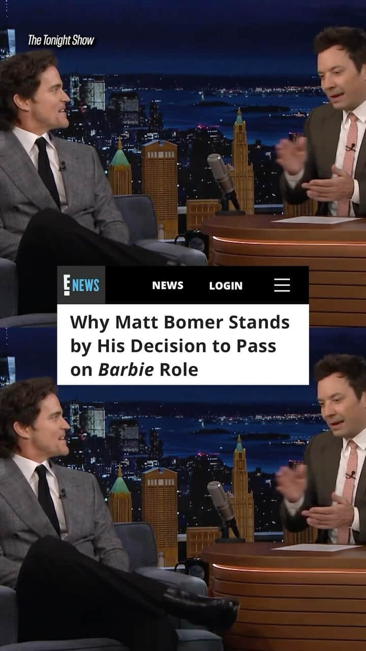 E! Onlineのインスタグラム：「Ken you believe #MattBomer almost lived in Barbie Land? More on why he turned down the role at the link in our bio. (🎥: The Tonight Show)」