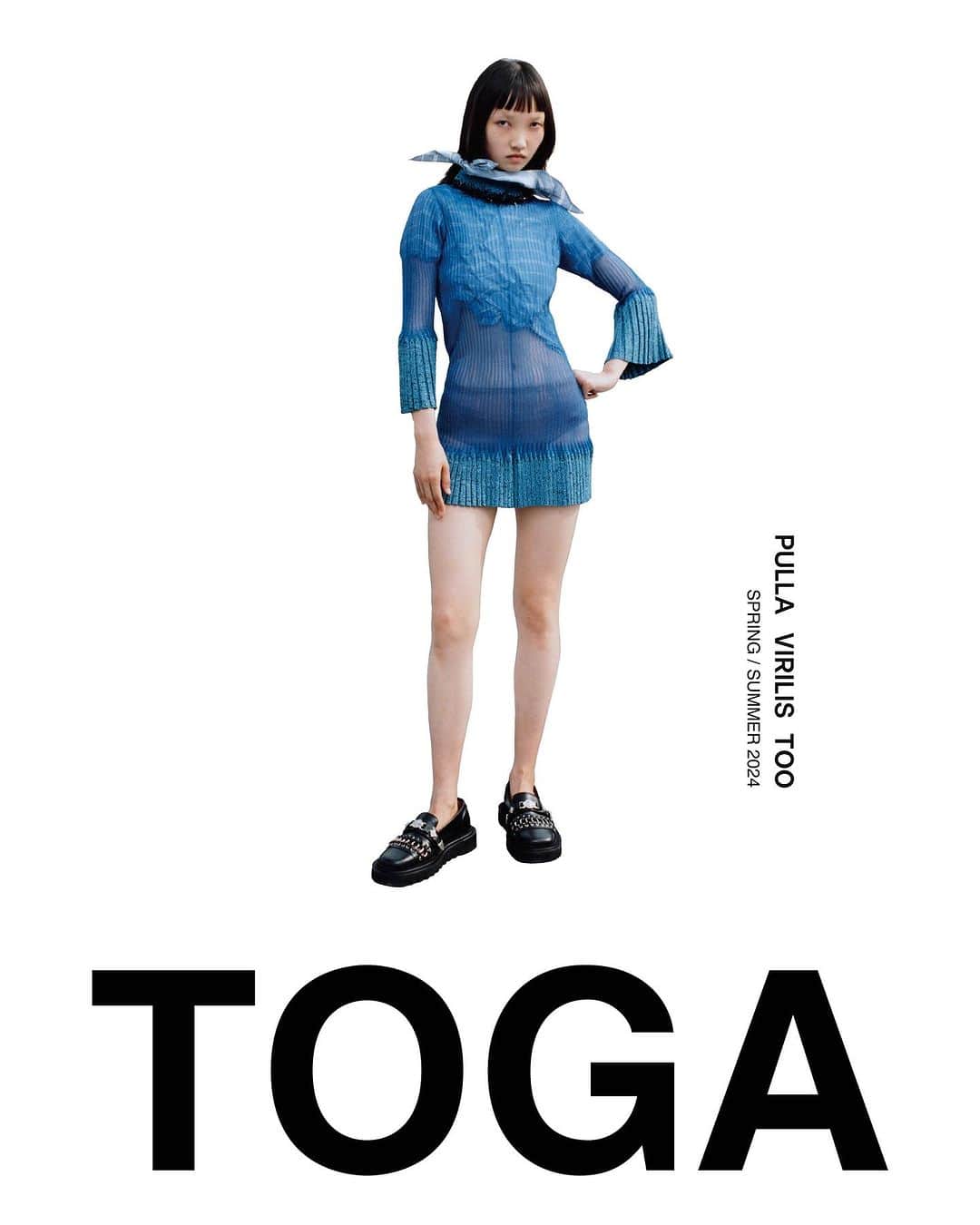 TOGAのインスタグラム：「SS2024 TOGA PULLA / VIRILIS / TOO collection will launch tomorrow at TOGA STORES and TOGA ONLINE STORE.   @togaarchives_online  https://store.toga.jp   Photography: Den Niwa @den.niwa  Styling: Shotaro Yamaguchi @sh0tar0y   #togaarchives #togapulla #togavirilis #togatoo」