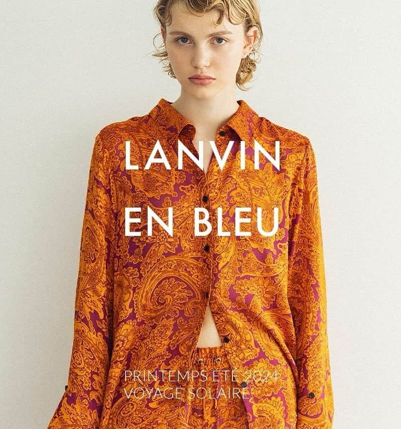 LANVIN_en_Bleu_OFFICIALのインスタグラム：「. LANVIN en Bleu PRINTEMPS ÉTÉ 2024  VOYAGE SOLAIRE - 輝きの旅 -  旅をする、夢をみる、探検をする。 そして地球の美しさを讃えることで自由になる。 輝かしい夏の旅へと導く。軽やかなベーシック。 いつでも着られるドレス。 カラー、マテリアル、カッティングのハーモニーを意識した 心地良いコレクション。  新作商品の先行予約をオフィシャルサイトにて受け付けています。  #lanvinenbleu #ランバンオンブルー #先行予約 #24ss」