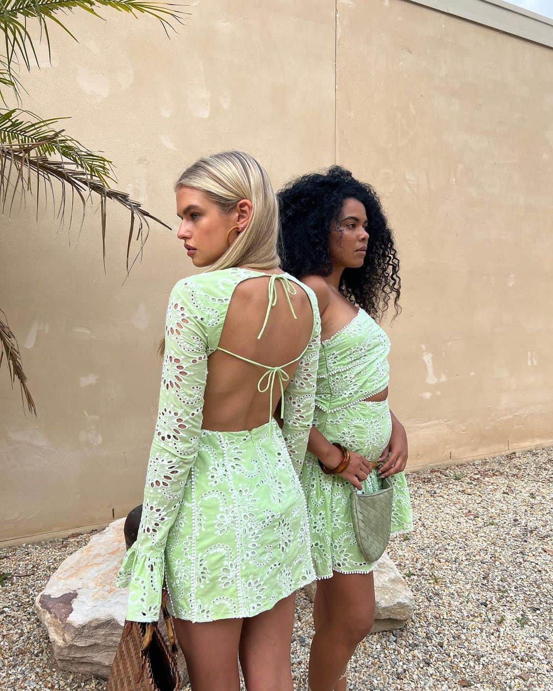 SABO SKIRTのインスタグラム：「The perfect pair 🍈 Luxe pieces Rheea Dress + Zenalla Dress available now #sabo」