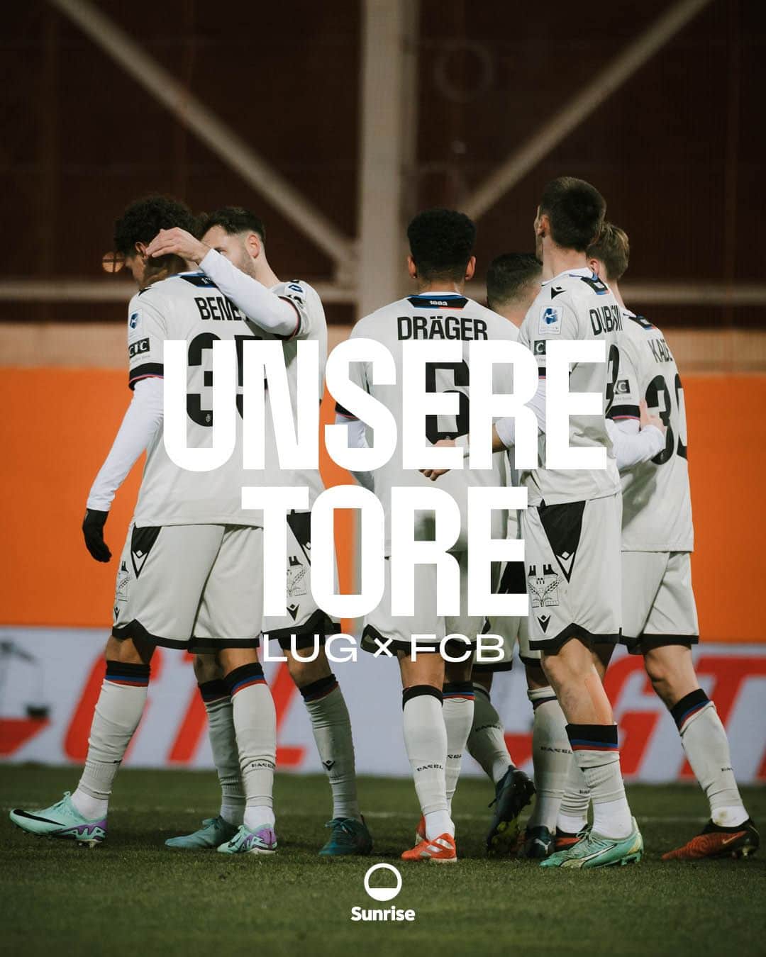 FCバーゼルのインスタグラム：「🔴🔵 Unseri Gool vom Usswärtssieg gege Lugano ⚽️⚽️⚽️   📺 Viel Vergniege wünscht unsere Premium Partner @sunrise_schweiz    #FCBasel1893 #AlliZämme #DreamBigDoBig」