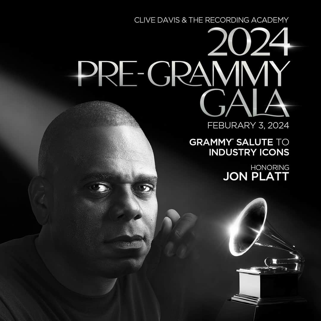 The GRAMMYsのインスタグラム：「Commended for his indisputable impact on the music business, @SonyMusicPub Chairman and CEO Jon Platt is the 2024 #GRAMMYSalute to Industry Icons Honoree.🌟   The #RecordingAcademy and @ClivejDavis will celebrate Jon Platt’s achievements at the renowned #PreGRAMMYGala on Sat, Feb. 3, 2024, the evening preceding the 66th #GRAMMYs Awards. 🎶」