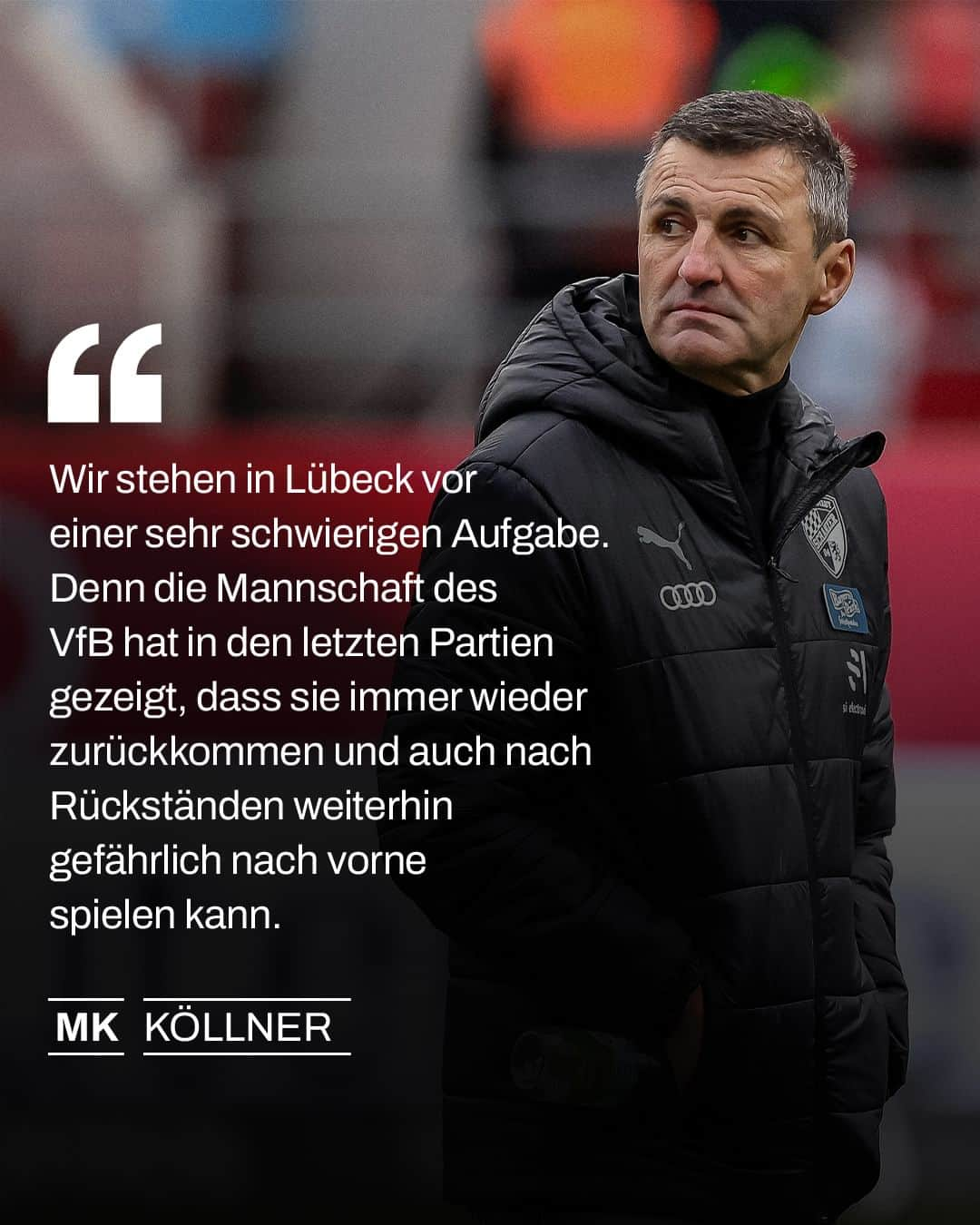 FCインゴルシュタット04のインスタグラム：「„Den Auswärtspunkt aus Mannheim in Lübeck vergolden“, gibt Cheftrainer Michael Köllner die Marschroute für das letzte Auswärtsspiel des Jahres am Samstag (09.12., 14:00 Uhr) beim @vfb_luebeck_1919 vor. ⚫️🔴 ___ Die gesamte Pressekonferenz findet ihr in Kürze in der Story und auf unserem YouTube-Kanal! 📲 . . #Schanzer #Schanzerfürimmer #Ingolstadt #FCI #FCIngolstadt #soccer #fussball #football #futbol #Liga3 #3Liga #fu3ball #vfblübeck #lübeck #vfb #vfbfci #auswärtsspiel #auswärts #pk #pressekonferenz #michaelköllner #köllner」