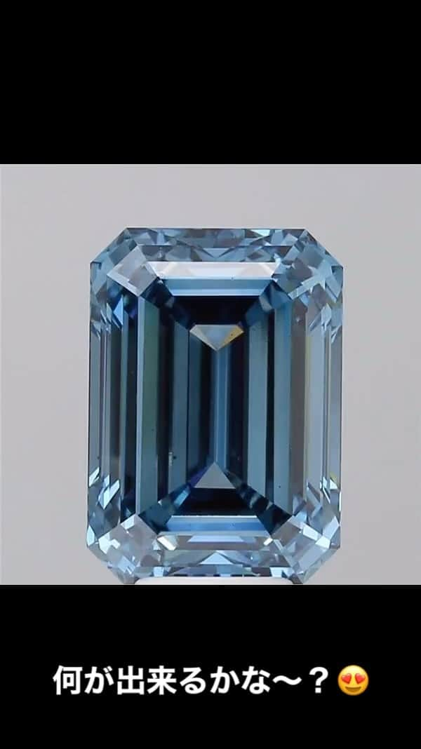 麻美のインスタグラム：「#labogrowndiamond  #fancyvividblue  #diamond」