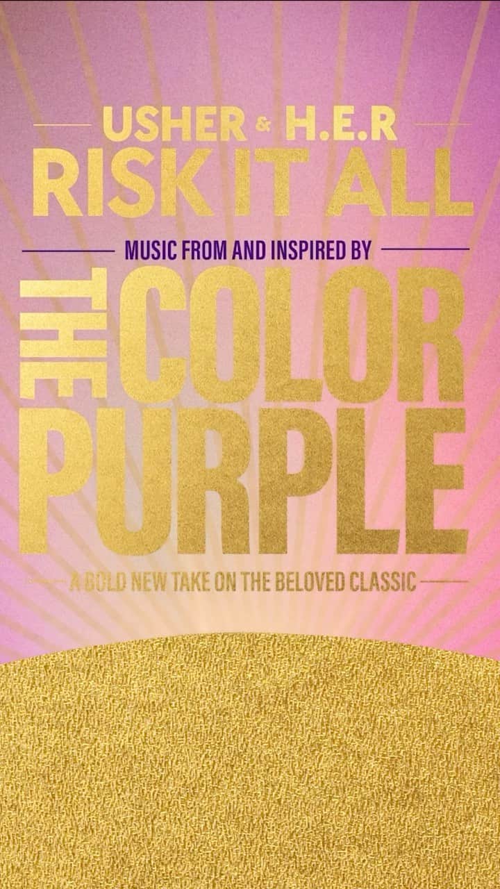 アッシャーのインスタグラム：「“Risk It All”, a special collaboration by me and @hermusicofficial, OUT NOW | The second single from the @thecolorpurple Soundtrack available 12/15」