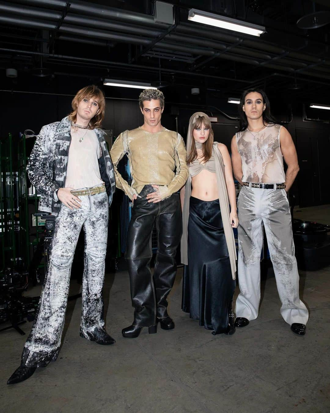 ディーゼルのインスタグラム：「@maneskinofficial wears total looks from @glennmartens’ #DieselSS24 Runway Collection at the Tokyo concert from their Rush! World Tour.    #ForSuccessfulLiving」