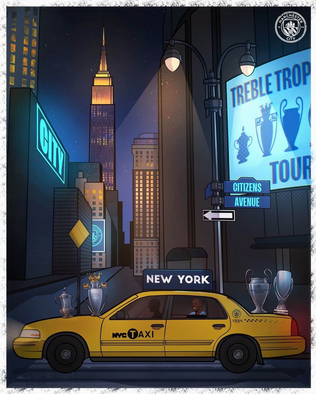 マンチェスター・シティFCのインスタグラム：「NYC 🇺🇸」