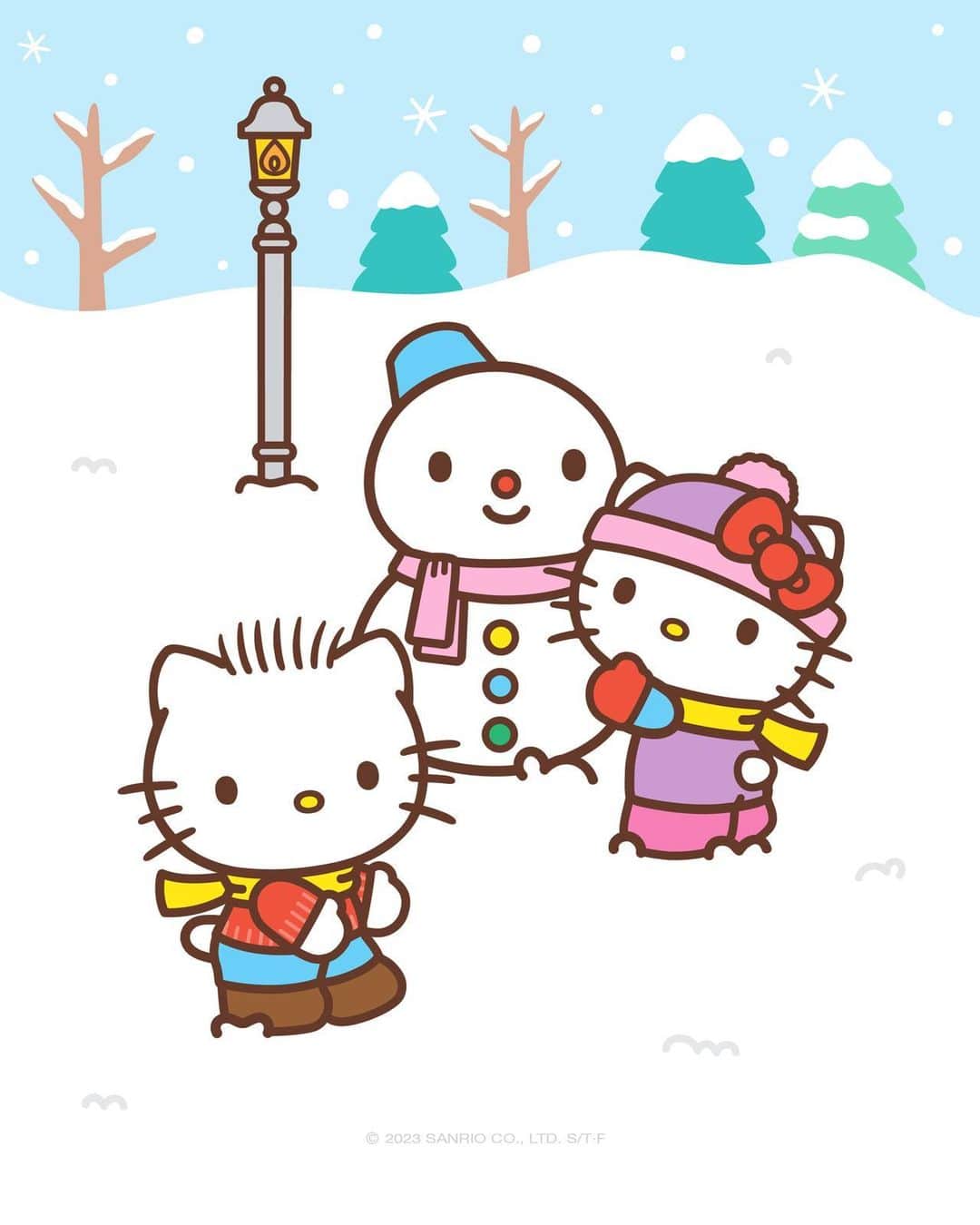 Hello Kittyのインスタグラム：「You and who? ❄️🤍 Tag them!」