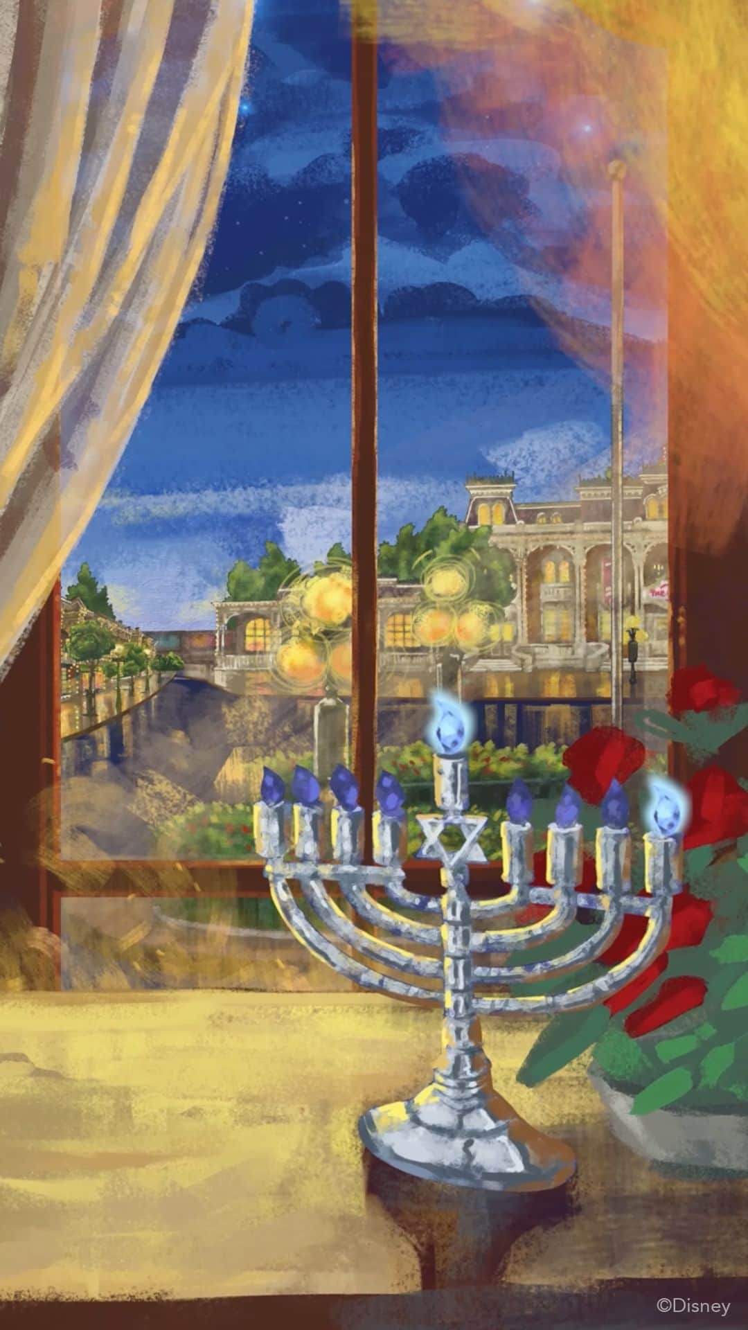 Walt Disney Worldのインスタグラム：「Warmest wishes for a happy Hanukkah from Walt Disney World Resort!」