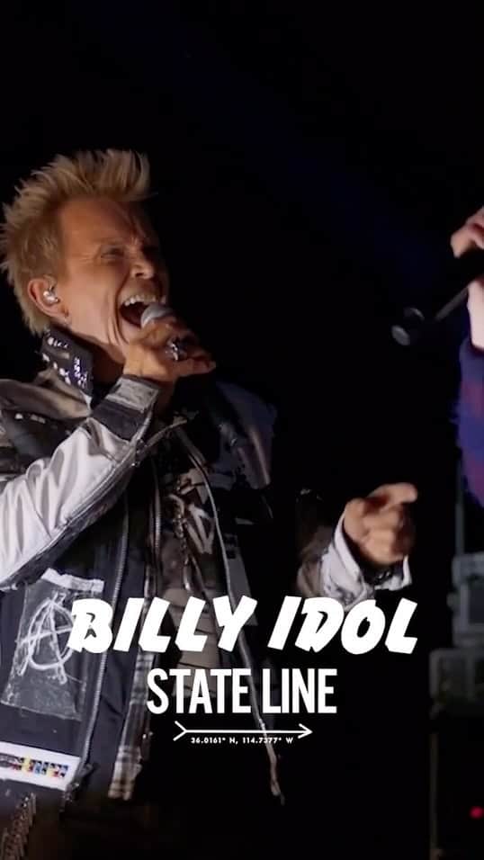ビリー・アイドルのインスタグラム：「👊🏼‘Billy Idol: State Line’ streaming worldwide 🌎 now on @veeps! @amosshart」