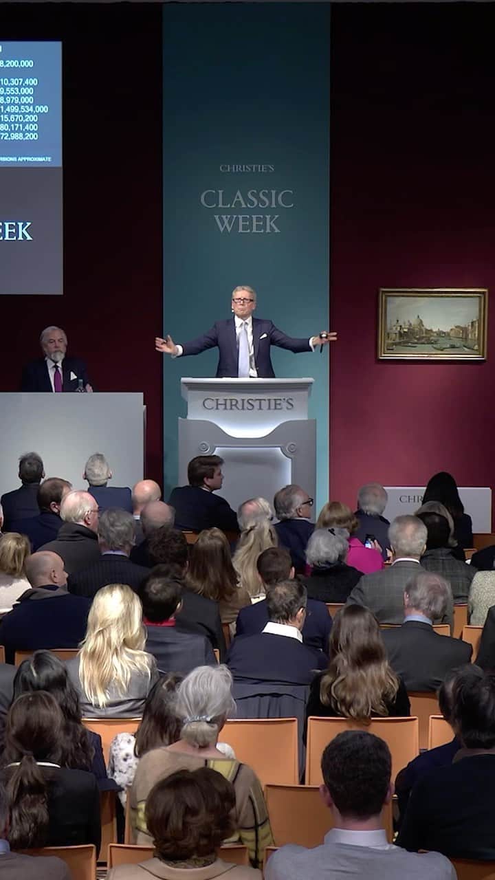 クリスティーズのインスタグラム：「📣 Christie’s Classic Week Evening sales realised a combined total of £34,125,850 / $42,896,193, achieving sell-through rates of 84% by lot and 90% by value.   Among the top lots of The Old Masters Part I Sale were Canaletto’s pair of Venetian vedute masterpieces which sold for £9,740,000, and Michael Sweerts, A portrait of the artist (?), presenting the Virgin in Prayer which realised £1,734,000.   A highlight of Ancient to Modern Art from the Mougins Museum of Classical Art, Part I Sale was Sir Antony Gormley’s Reflection II, exceeding the high estimate after prolonged and competitive bidding, totalling £730,800.   The Sam Josefowitz Collection: Graphic Masterpieces by Rembrandt Van Rijn realised £7,916,130 / $9,950,575, marking the highest total for an Old Masters Print sale since 1985, with 87% of lots selling above their high-estimate. Saint Jerome reading in an Italian Landscape sold for £1,552,500 after ten minutes of bidding.  📲View our IG Stories for more #AuctionUpdates!  #ClassicWeek」