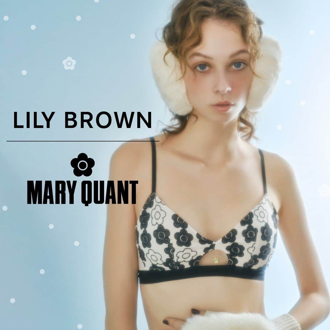 Lily Brownさんのインスタグラム写真 - (Lily BrownInstagram)「_  全国店舗にて販売中   ✿ LILY BROWN × MARY QUANT ✿  60年代ロンドンのストリートカルチャーを代表するMARY QUANTとのコラボレーション第4弾。 今回は初のランジェリーをラインアップ。  【LILY BROWN×MARY QUANT】 【LILY BROWN Lingerie】 デイジーノンワイヤーブラ・ショーツセット ¥9,900（tax in）  ✿NOVELTY✿ デイジーブラレットセットをお買い上げいただいた方へ 先着順でブラレットセットと同柄の巾着を プレゼントいたします。 ※なくなり次第終了となります。  詳細はプロフィール欄URL ニュースページをご覧ください。  #LILYBROWN #リリーブラウン #MARYQUANT #マリークヮント #vintage #vintagefeature #vintagefeaturedress #コラボレーション」12月8日 15時00分 - lily_brown_official