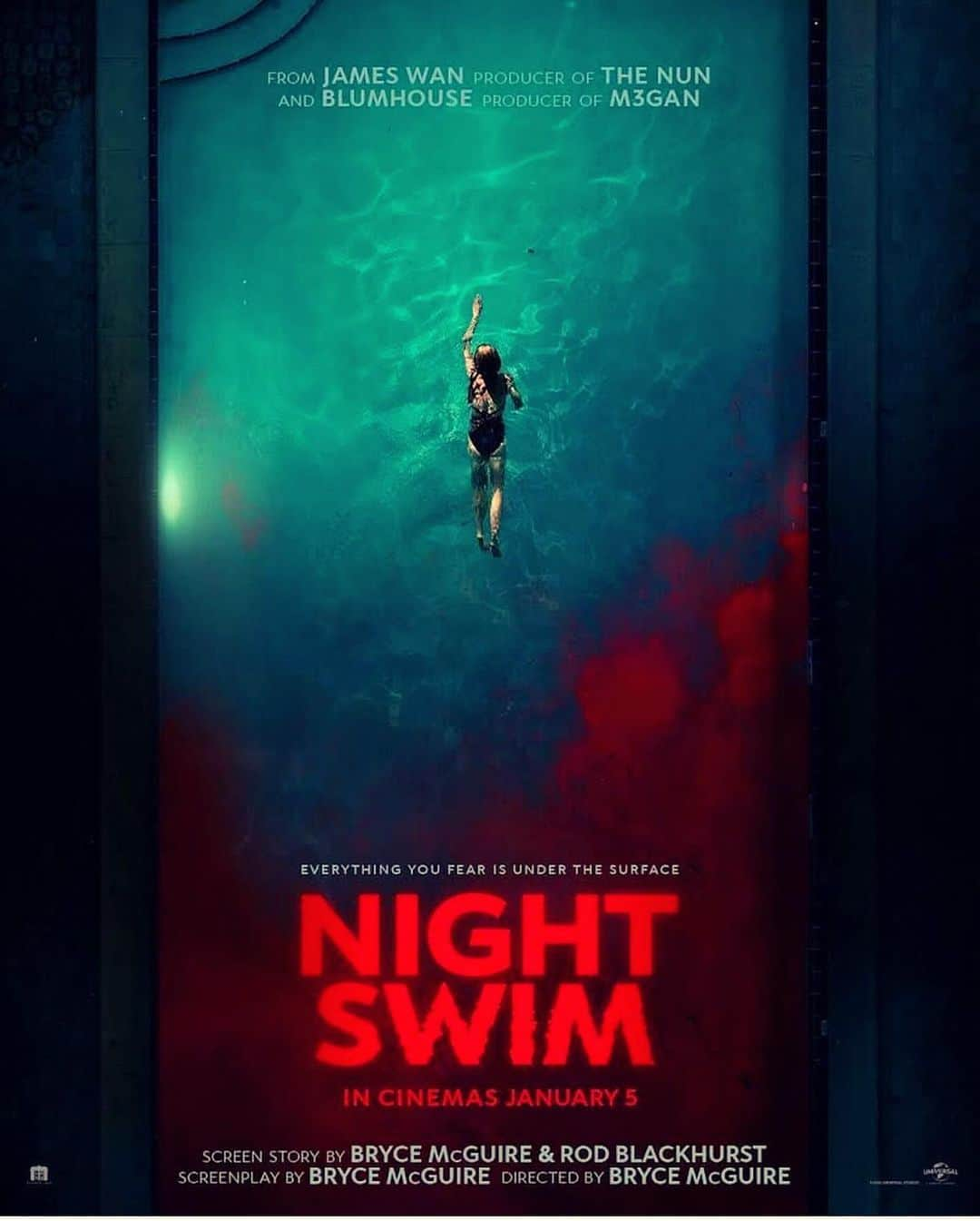 マイケル・ミュラーのインスタグラム：「Some new work… it’ll do for pools what JAWS did for sharks! @nightswimmovie」