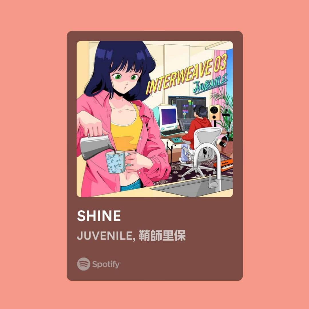 鞘師里保さんのインスタグラム写真 - (鞘師里保Instagram)「JUVENILE/ SHINE feat.鞘師里保（from INTERWEAVE 03）  Music by JUVENILE @juveniletalkbox  Lyrics by ASOBOiSM @asobo_ism   feat.で参加させていただきました。 歌詞もじっくり聴いて読んでみて。  呼んでくださったJUVENILEさん、 ASOBOiSMさんのお二人と共に とても楽しい制作期間でした^ ^🌟」12月8日 10時51分 - riho_sayashi_insta