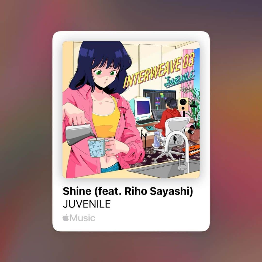 鞘師里保さんのインスタグラム写真 - (鞘師里保Instagram)「JUVENILE/ SHINE feat.鞘師里保（from INTERWEAVE 03）  Music by JUVENILE @juveniletalkbox  Lyrics by ASOBOiSM @asobo_ism   feat.で参加させていただきました。 歌詞もじっくり聴いて読んでみて。  呼んでくださったJUVENILEさん、 ASOBOiSMさんのお二人と共に とても楽しい制作期間でした^ ^🌟」12月8日 10時51分 - riho_sayashi_insta