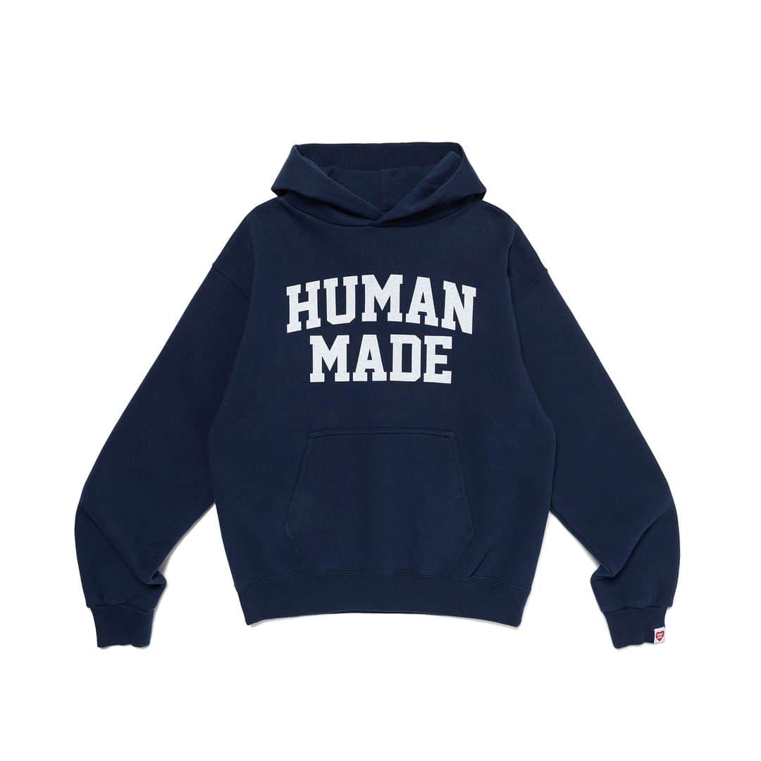 HUMAN MADEのインスタグラム：「"SWEAT HOODIE” will be available at 9th December 11:00am (JST) at Human Made stores mentioned below.  12月9日AM11時より、"SWEAT HOODIE” が HUMAN MADE のオンラインストア並びに下記の直営店舗にて発売となります。  [取り扱い直営店舗 - Available at these Human Made stores] ■ HUMAN MADE ONLINE STORE ■ HUMAN MADE OFFLINE STORE ■ HUMAN MADE HARAJUKU ■ HUMAN MADE SHIBUYA PARCO ■ HUMAN MADE 1928 ■ HUMAN MADE SHINSAIBASHI PARCO ■ HUMAN MADE SAPPORO  *在庫状況は各店舗までお問い合わせください。 *Please contact each store for stock status.  軽くて柔らかく、ふっくらとした素材が特徴的なスウェットフーディー。着心地のいい、ゆとりのあるシルエットです。同素材の「SWEATSHIRT」「ZIP-UP HOODIE」「SWEATPANTS」とセットアップで着用可能。  Pullover sweat hoodie with a comfortable, relaxed silhouette. The design is enhanced by the use of a soft, light and plump material. Complete the look with the Sweatshirt, Zip-up Hoodie and Sweatpants in the same material.」