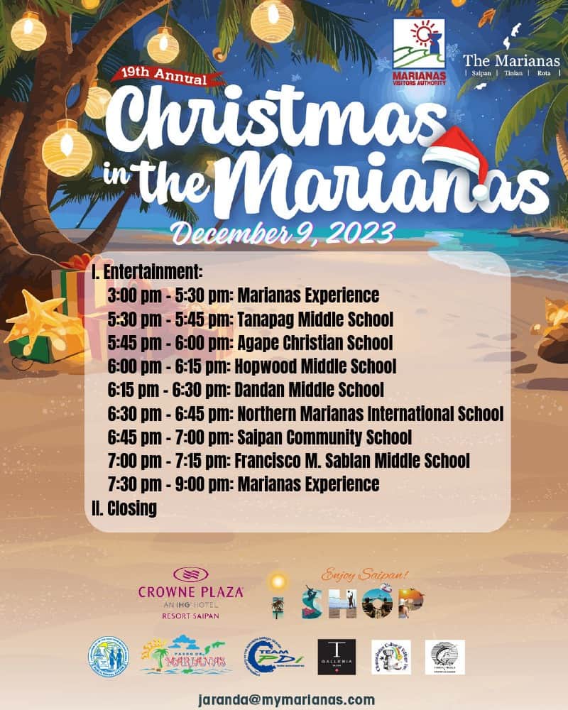 マリアナ政府観光局さんのインスタグラム写真 - (マリアナ政府観光局Instagram)「1ヶ月続く南の島マリアナのクリスマスイベント『クリスマス in マリアナ』が12/2より開催🎅🎄 　　　　 「クリスマス in マリアナ(Christmas in the Marianas)」は毎年12月の毎週土曜日に、サイパン島の繁華街ガラパンで開催されるローカルも楽しみにしているクリスマスイベント。  クリスマスツリーのデコレーションコンテストやクリスマスパレードをはじめ、地元小中学生によるクリスマスキャロルの合唱コンテスト、地元高校生による演劇コンテストなどで賑わいます。  初日の12月2日はクリスマスツリー点灯のカウントダウンからはじまり、地元の小中学生がパフォーマンスを披露しイベントを盛り上げました 　　　　　　　 🎄 🎄 🎄 　　　　 会場のT ギャラリア サイパン by DFSはマリアナケーション”旅得”キャンペーン『旅得その３』の旅得クーポン受け取り＆旅得大抽選会の会場でもあるので、クーポン受け取りと一緒に是非お立ち寄りくださいね♪ 🔗https://japan.mymarianas.com/marianacation/tabitoku/ 　　　　 🎁 🎁 🎁　 　　　　 リゾートホテルからガラパンのT ギャラリア サイパン by DFSまでの移動はTASIシャトルの1日乗車券が便利です🚌 🔗https://japan.mymarianas.com/tasi-shuttle/ 　　　　 🎅 🎅 🎅 　　　　 　　　　　 ￣￣￣￣￣￣￣￣￣￣￣￣ @mymarianas_mva ではサイパン、テニアン、ロタのマリアナ（北マリアナ諸島）の絶景スポット、観光情報、キャンペーン情報を紹介しています。 フォローして旅行準備に役立てたり、美しい自然の風景に癒やされてくださいね😆 　　　　　 @mymarianas_mv のURLは要チェック🔥 　　　　　　 成田ーサイパン 🏝 ユナイテッド航空の直行便が運航中🛫 成田発：火・木・日 🛫乗継便はグアム、ソウル（インチョン） 　　　　　　 🌴 マリアナケーション旅得キャンペーン開催中 🌴 https://japan.mymarianas.com/marianacation/tabitoku/ ＿＿＿＿＿＿＿＿＿＿＿ 　　　　 #クリスマス #クリスマスイベント #クリスマスイベント開催中 #南の島のクリスマス  #マリアナ #サイパン #テニアン #ロタ #イベント情報 #海外旅行 #海外イベント #旅行 #冬旅 #年末年始旅行 #クリスマス旅行 #海外 #家族旅行 #キャンペーン #フッ軽 #島のクリスマス #島暮らし #旅好きな人と繋がりたい #サイパン旅行 #マリアナ旅行 #saipan #mymarianas #christmasinthemarianas #northernmarianaislands #VisitCNMI」12月8日 21時00分 - mymarianas_mva