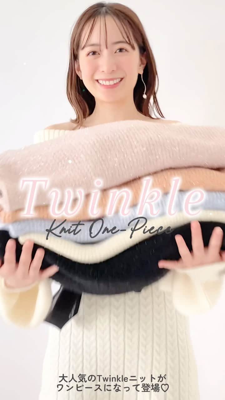 WILLSELECTION OFFICIALのインスタグラム：「Twinkleニットワンピ本日発売✨  大人気即完売だったTwinkleニットがワンピになって新登場💖  キラキラが可愛いニットは5色展開🎀🍊💎🐻‍❄️🐈‍⬛  ◻️ Twinkle バックリボンニットワンピース ￥13,200(taxin) color:white / pink / black / orange / blue ●shop now  ——————————————————————————  公式オンラインショップで掲載アイテムをチェック✨️ @willselection_official   ——————————————————————————  #willselection  #ウィルセレクション #キラキラ #キラキラニット #ニットワンピ #ニットワンピース #推し色 #推しカラー #クリスマスコーデ #ホリデーコーデ  気になるカラーはありますか？  Twinkle バックリボンニットワンピース」