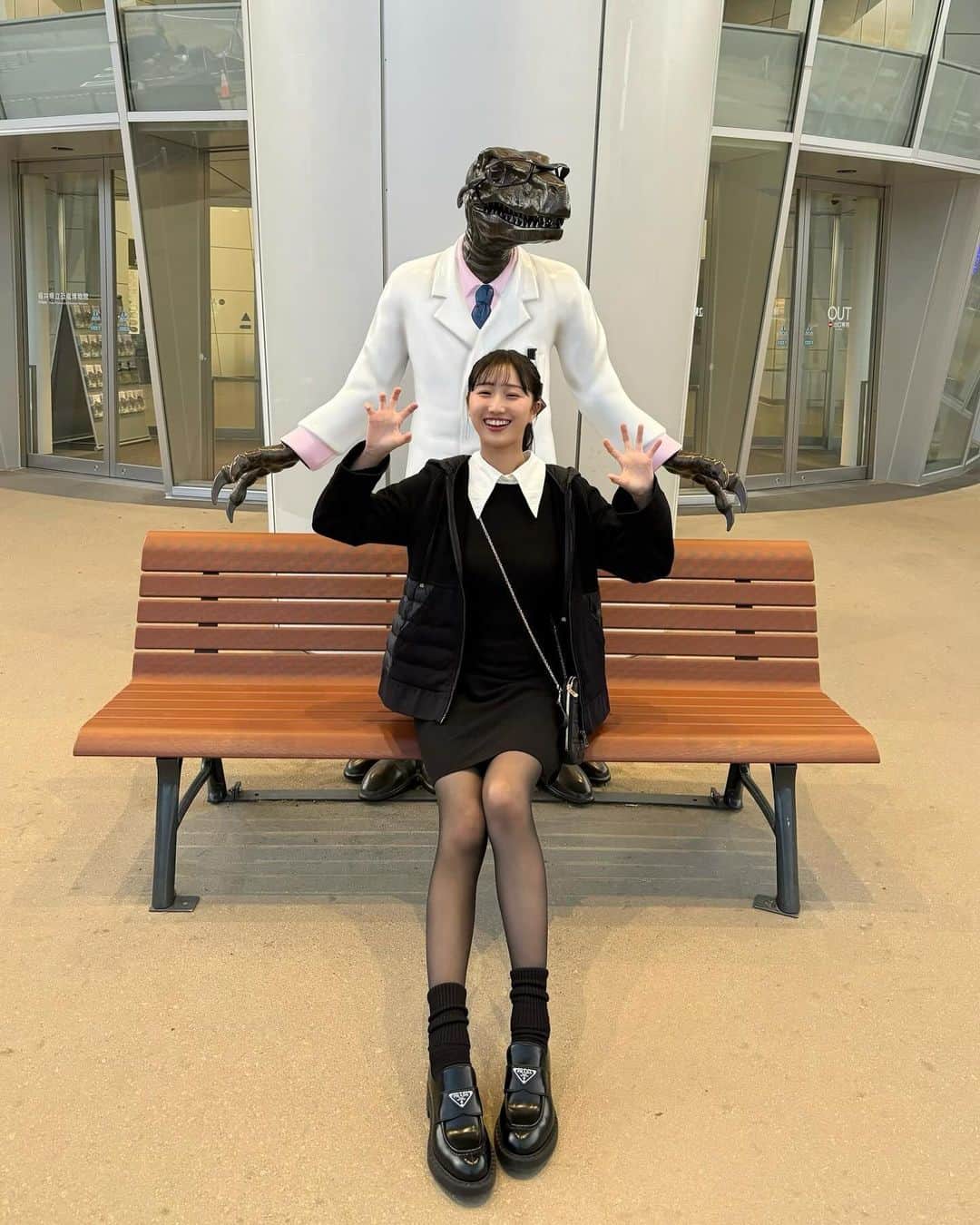 田辺真南葉のインスタグラム：「来福していた母と恐竜博物館へ🦖」