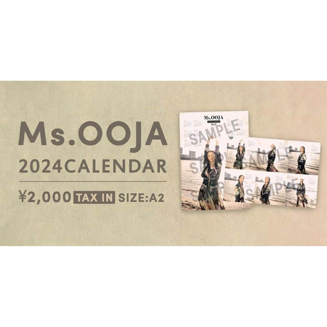 Ms.OOJAのインスタグラム：「2023年も残り僅か！と言う事でそろそろみんなが待ってたやつ☺️✨✨ 2024年はMs.OOJAカレンダーを撮り下ろし写真でお届けします！  1枚使いの縦型と６枚使いの横型の2種類を作りました！  横型の方はそのまま使っても良し、一枚ずつ切り離して2ヶ月ごとのミニカレンダーにしても良し👍卓上カレンダーが欲しいという声を頂いてたのでその代わりにミニカレンダーというアイデアいかがですか？？  写真はカメラマンのアリサックちゃんに撮っていただきました！ @arisak_official   【仕様】 A2(420×594mm) 縦型・横型２種類  【Photo by】 ARISAK @arisak_official（Instagram）  ■年内お届けの場合 受注期間：〜2023年12月15日(金)23:59まで （コンビニ払いの場合も期間内に入金手続きをお済ませてください。） 発送日：2023年12月27日(水)以降順次発送  ■通常販売 受注期間：2023年12月16日(土)〜 発送日：2024年1月5日(金)以降順次発送  【注意事項】 ※縦、横各2,000円となります。 ※商品はあくまでもイメージです。実際の商品とは異なる場合がございます。 ※年末年始等により、配達に遅れが生じる可能性がございますので予めご了承ください。」