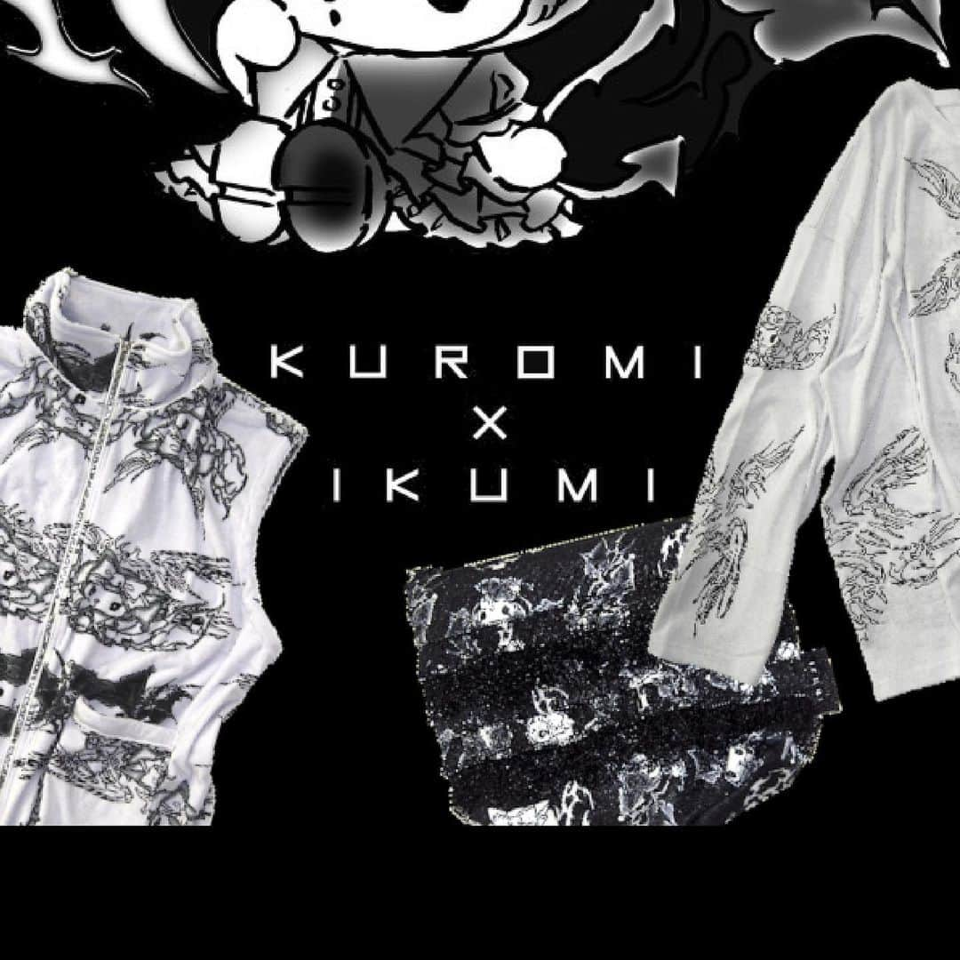 IKUMIのインスタグラム：「IKUMI FW23 KUROMI×IKUMI COLLECTION 第2弾  12月9日　@____ikumi____webshop  発売開始 12月9日　@____ikumi____store  発売開始 #IKUMI #KUROMI」