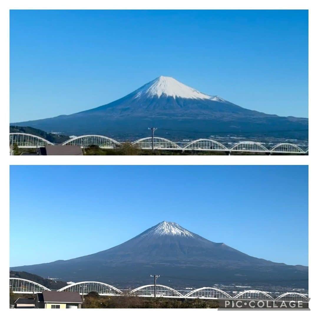 笠井信輔さんのインスタグラム写真 - (笠井信輔Instagram)「感動！  やっぱり 🎵富士は日本一の山🎵 と歌われるだけの事はあります  久しぶりに雲1つない富士山を見ることができました  晴れやかな気持ちになって、今日も仕事に向かうことができます  やっぱり東海道新幹線下りは 「のぞみ」で東京から45分後 右側の窓側の席に限りますね (^_^)v  ただ、やっぱり暖冬のせいなのか、雪が少し少ないです  上が私が11月19日に撮った写真 下が今日です  11月から12月になったのに雪が減ってました  さて、最近、驚いたのは 東京駅の新幹線ホーム下の売店で、カップコーヒーを買おうとしたら  「コーヒーの販売は終了しました」  なんですと！  確かに、コーヒーメーカーがない！  車両の中でのワゴン販売も終わって ホーム下の売店でのコーヒーも終わって  どうするんじゃい！！  と思った瞬間  「ホームに新しい自動販売機ができましたので、そちらにどうぞ」  行ってみるとあった！！  カップ、コーヒー用の自動販売機が  「新幹線ひかりブレンド」 「新幹線のぞみブレンド」  値段は同じ300円  どう違うんじゃぁー  カフェラテもある 350円！  自販機なのに、結構しますね  でも、写真見て下さい  「出来上がるまでに95秒かかるので、電車の出発に気をつけてください」なんて言う注意書きまであって  おー！出てきました  なんとフタまでついてる  早速車内で飲んでみたら 結構おいしかった 何よりも熱すぎないのがいいですね  実はワゴン販売のコーヒーは火傷しそうなったことが何度かありました（笑）  あれ、熱すぎましたよね  さすが350円の自販機カフェラテ！  気づくと、隣にはあの新幹線名物 コチコチアイスの自販機も！  もう買ってる(笑)  JR東海もいろいろ考えてるんですね  でも、その分、ワゴン販売の従業員の皆さんはどうしてるかなあとちょっと気になってしまいます  皆さん元気にしてるのかな？」12月8日 16時02分 - shinsuke.kasai