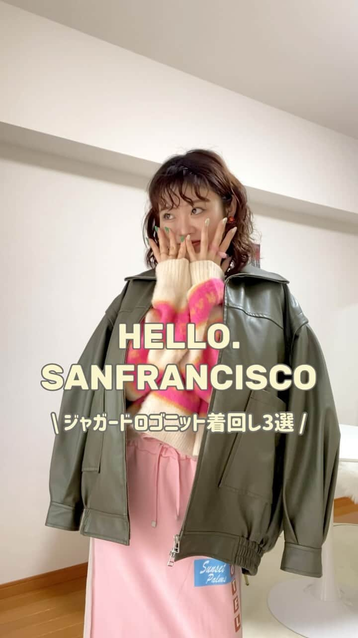 CIAOPANIC TYPYのインスタグラム：「HELLO.SANFRANCISCO人気ニットを 福岡店人気スタッフ @i._.yu003  がご紹介！🧡🩷🩵 　　  　　 #hellosanfrancisco  #hellosanfrancisco_typy  #ハローサンフランシスコ#ciaopanictypy#チャオパニックティピー」