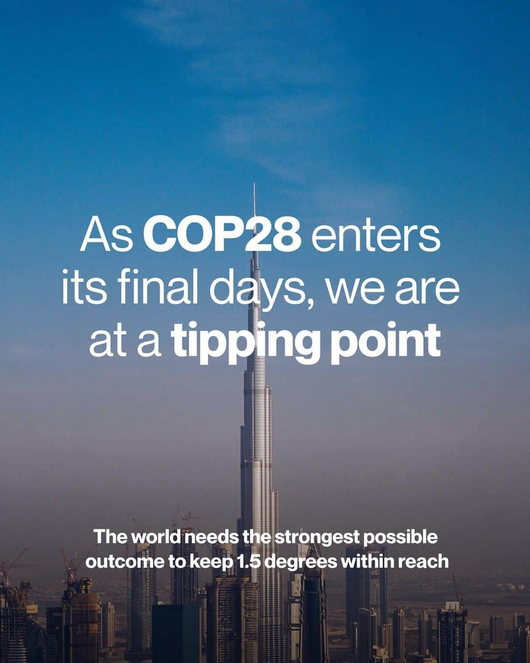 エリー・ゴールディングのインスタグラム：「I am proud to join 800+ leaders standing in courage and resolve with the COP28 President & all Parties in bringing us together behind a 1.5°C plan. The UN Climate Change conference #COP28 is entering its final days, we must take bold action now. Please share this far and wide #LaterIsTooLate #COP28」