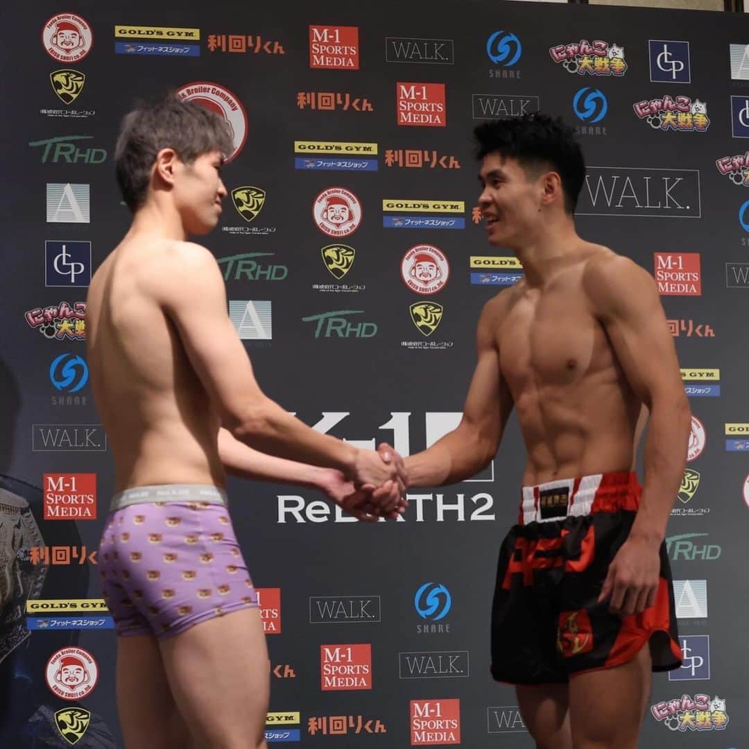 K-1【Official】のインスタグラム：「K-1 ReBIRTH2 📅December 9, 2023 🚩Edion Arena Osaka, Japan  ✅Weigh-in  👑Super Welterweight Title Fight 🇯🇵Hiromi Wajima @hiromi_wajima  vs 🇨🇳Ouyan Feng  [ @kakutou_abema | @unextjp_official | @gaora_sports | #k1wgp ]」