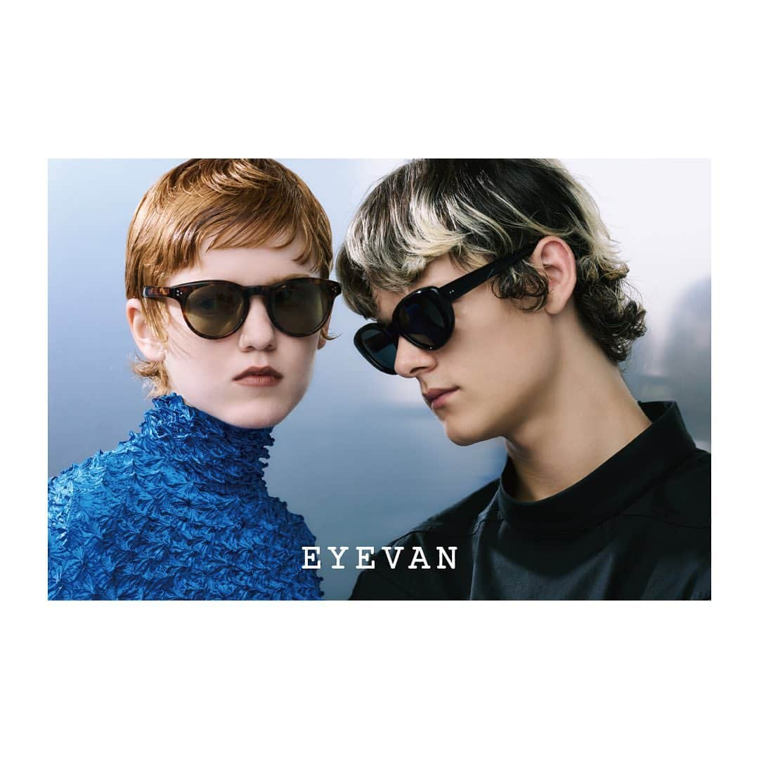 アイヴァン 7285のインスタグラム：「. #EYEVAN . 2024SS Campaign image Model:M/Beam  W/Luminous  #est1972  #refractionoflight  #classicbornanew #japaneseeyewear #handmadeinjapan」