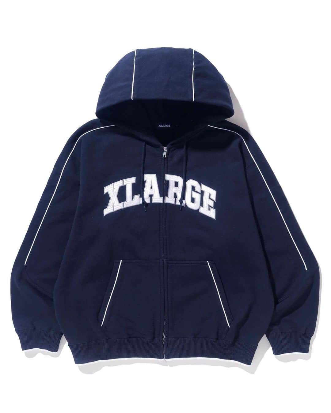 エクストララージさんのインスタグラム写真 - (エクストララージInstagram)「XLARGE 2023 WINTER COLLECTION - PIPING ZIP UP HOODED SWEATSHIRT - DENIM RESORT CARGO PANTS #xlarge #xlargejp #エクストララージ」12月8日 20時00分 - xlargejp