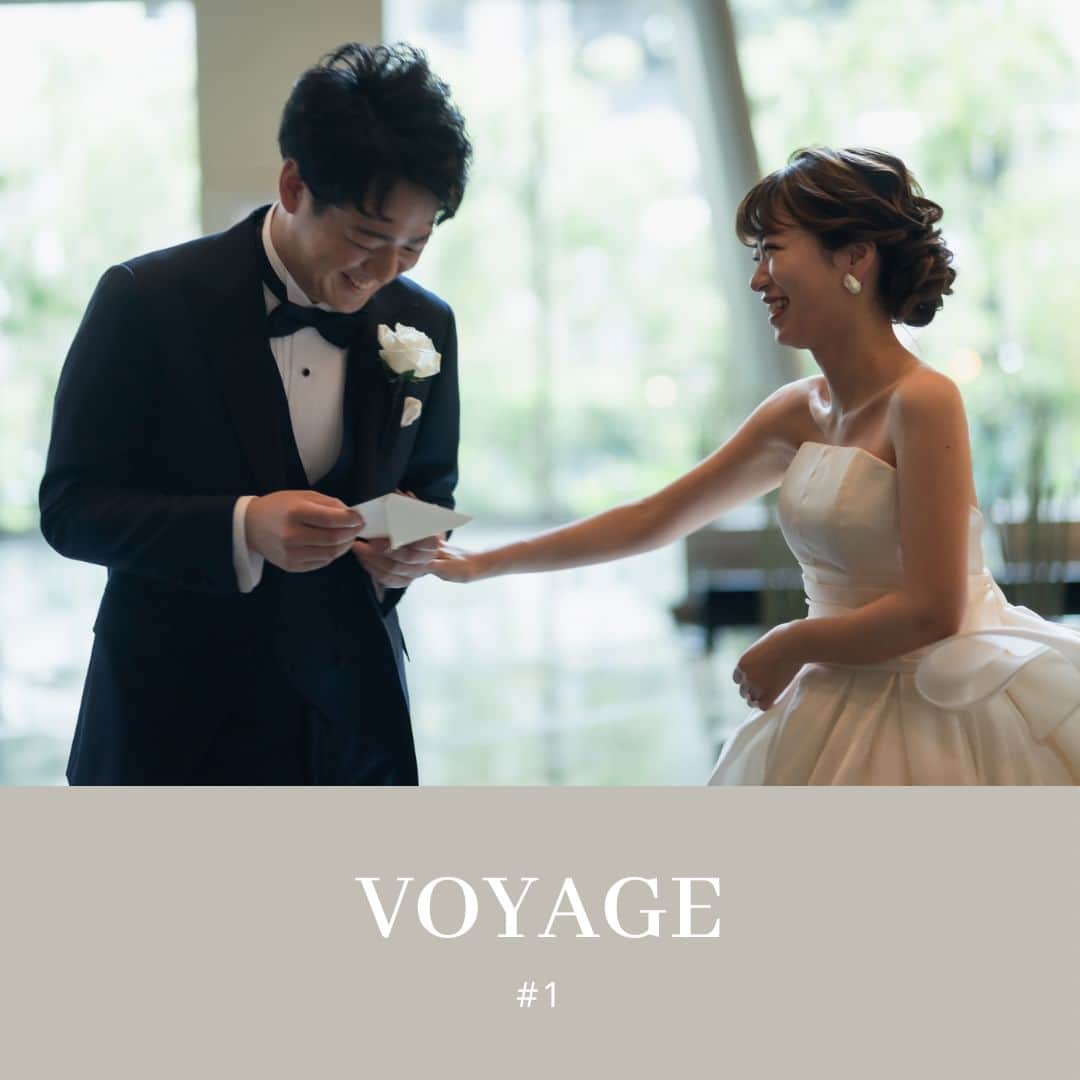 シャングリ・ラ ホテル 東京 ヘブンリーウエディングのインスタグラム：「@grandhyatttokyo_wedding VOYAGE 1 ———————————————  新婦からのサプライズメッセージ 新郎にも悦びが溢れます  ——————————————— 📸 @laviefactory @tokyo_laviephotography @tetsu_bridalphotographer 💄@sashu.armonia  👗@hatsuko_endo  #グランドハイアット東京 #グランドハイアット東京ウェディング #グラハイ花嫁 #grandhyatttokyowedding」